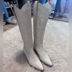White Western Boots